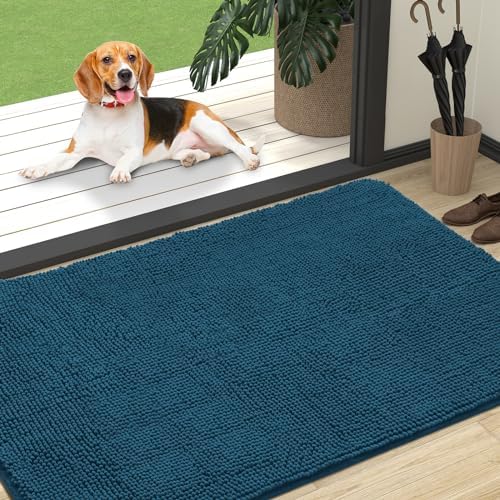OLANLY Dog Door Mat for Muddy Paws 47x32, Super Absorbent Chenille Mud Mat by OLANLY