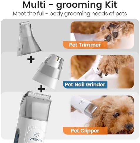 oneisall Dog Grooming Vacuum,7 in 1 Grooming kit Tools with Low Noise - Image 5