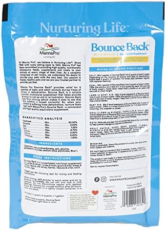 Manna Pro Bounce Back Supplement | Multi-Species Electrolyte | 4 oz - Image 2