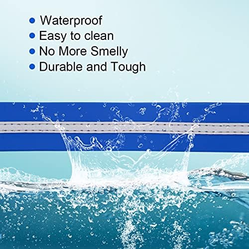 Nimble Reflective Waterproof Dog Collar Adjustable Odor Resistant Easy Clean Pet Collar for Small Medium Large Dogs Night Walking Outdoor Rainy Use (Small (9.45”-14.17”inches), Blue) - Image 3