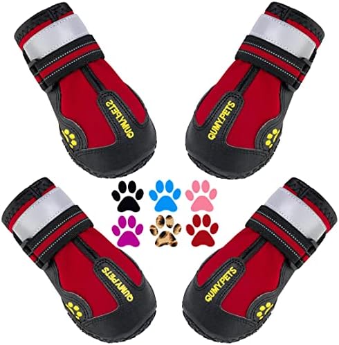 QUMY Dog Shoes for Hot Pavement, Dog Snow Boots & Paw Protectors for Winter by QUMY