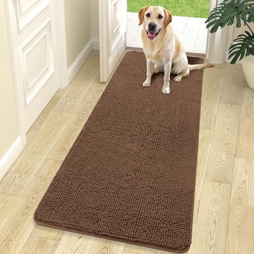 OLANLY Dog Door Mat for Muddy Paws 70x24, Super Absorbent Chenille Mud Mat by OLANLY