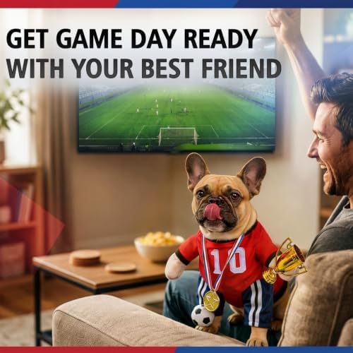 T2Y Dog Soccer Costume -Standing Pet Outfit for Large Dogs(L) - Image 3