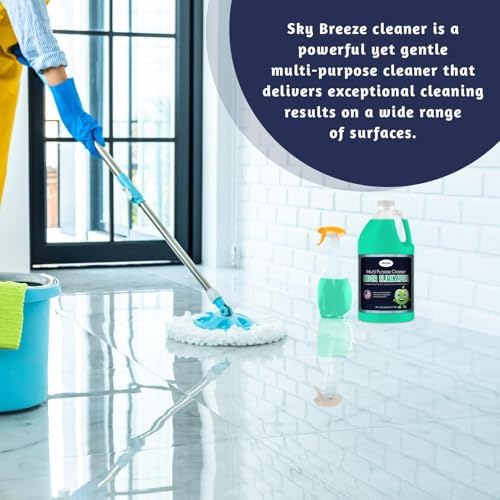 Multi Purpose Cleaner Pet Odor eliminator 64oz - Concentrate MAKES 32 GALLON - MADE IN USA- pH Neutral - Strong Floor Cleaner Odor eliminator - Stain Remover Cleaner & Deodorant (64 Fl Oz, Sky Breeze) - Image 5