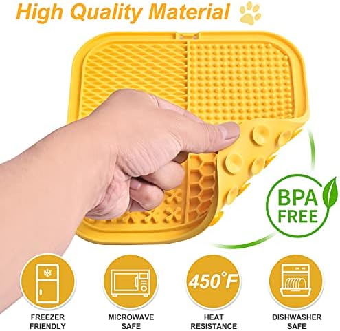 LUKITO Premium Silicone Licking Mat for Dogs & Cats, 77 Suction Cups, Slow Feeder, Boredom Reducer, Anxiety Relief, Dishwasher Safe, Food Grade - Image 7