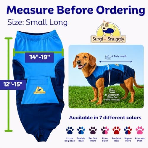Surgi Snuggly Dog Surgery Recovery Suit, Cone Alternative, Spay/Neuter SL - Image 2