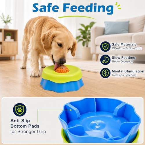 2in1 Dog Lick Bowl with Rolling Ball,Slow Feeder for Dogs & Cats - Image 7