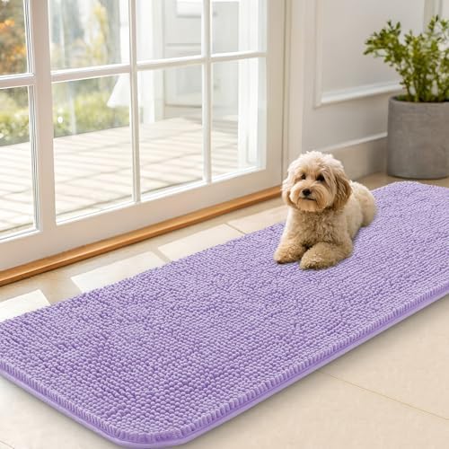 OLANLY Dog Door Mat for Muddy Paws 59x20, Super Absorbent Chenille Mud Mat by OLANLY