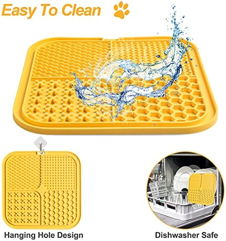 LUKITO Premium Silicone Licking Mat for Dogs & Cats, 77 Suction Cups, Slow Feeder, Boredom Reducer, Anxiety Relief, Dishwasher Safe, Food Grade - Image 4