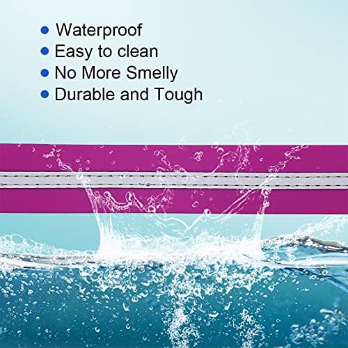 Nimble Reflective Waterproof Dog Collar Adjustable Odor Resistant Easy Clean Pet Collar for Small Medium Large Dogs Night Walking Outdoor Rainy Use (Medium (11.81”-18.5”inches), Rose Purple) - Image 3