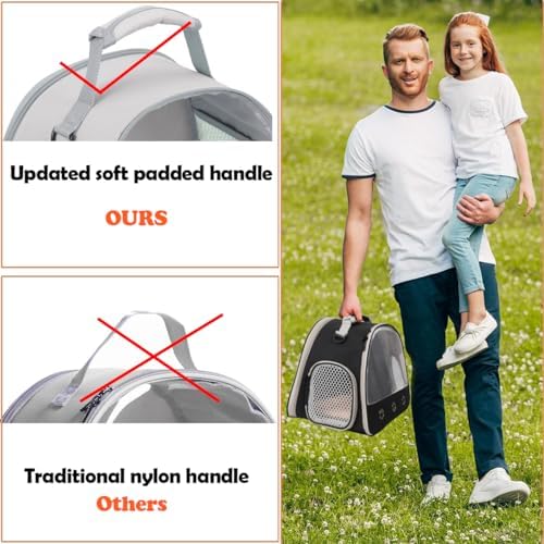 Ventilation Lizard Carrier for Bearded Dragon,Guinea Pig Carrier,Guinea Pig Carrier for 2,Reptile Travel Carrier for Lizards Sugar Glider Hedgehog Rat Parrot Birds,Airline Approved - Image 5