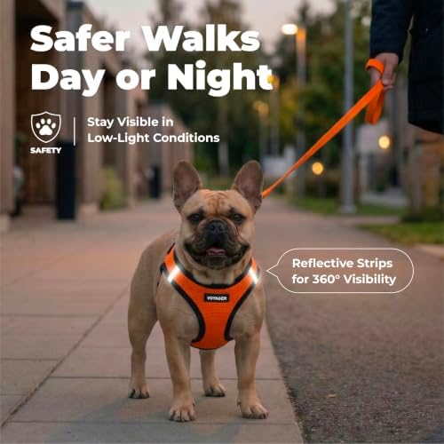 Voyager Step-in Air Dog Vest Harness - Orange/Black Trim, Small - Image 4