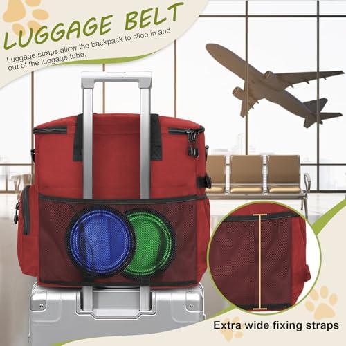 Dog Travel Bag Airline Approved–Pet Travel Tote with Collapsible Bowls,Food Containers & Feeding Mat–Multi-Pocket Organizer for Dogs & Cats, Durable & Water-Resistant for Hiking,Trips,Outdoors - Image 6