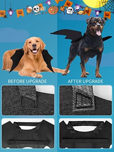Halloween Dog Bat Wings Costume, Pet Halloween Cosplay Apparel, Adjustable Fit for Large Dogs (L) - Image 5