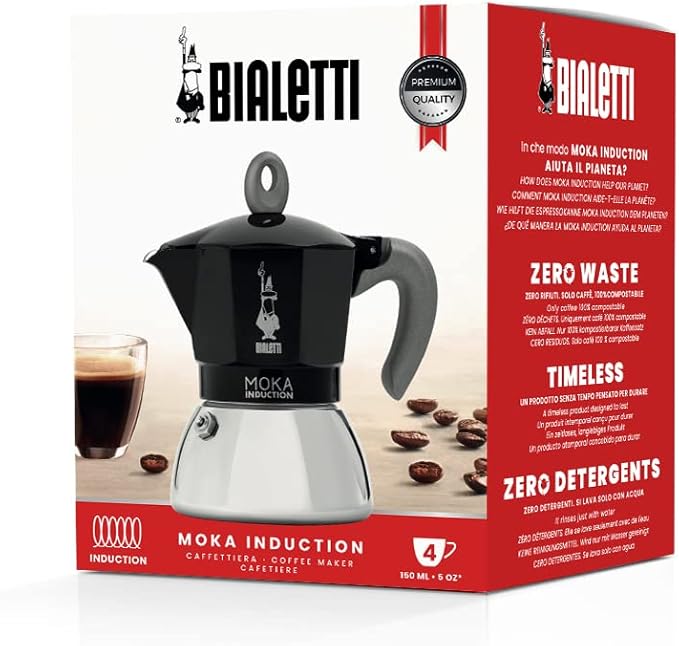 Bialetti - Moka Induction, Moka Pot, Suitable for all Types of Hobs, 4 Cups Espresso (5.7 Oz), Black - Image 2