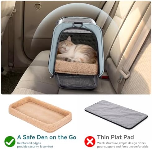 PETSFIT Large Cat Carrier with Patented Safety Buckles,Big Cats Up to 20 lb - Image 4