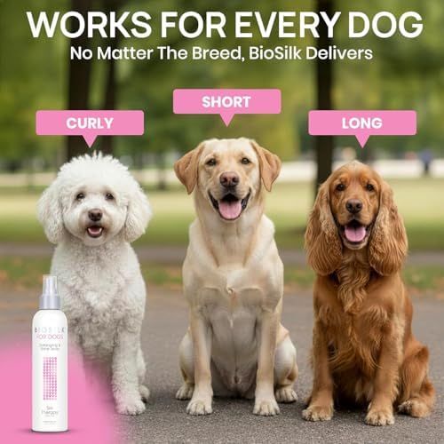 BioSilk for Dogs Silk Therapy Detangling and Shine Spray, 8 Fl Oz, 6-Pack - Image 4