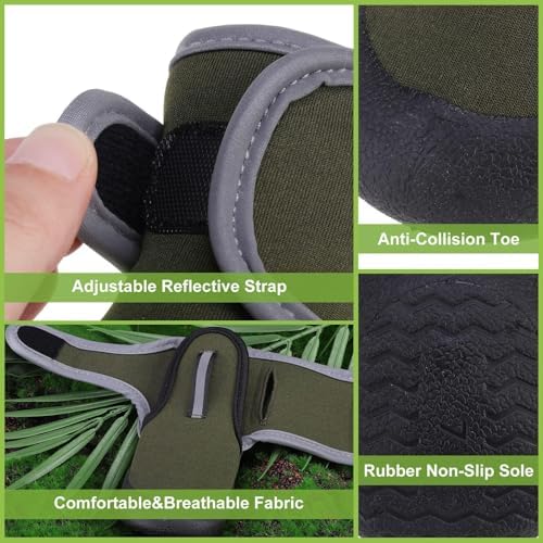 EXPAWLORER Waterproof Dog Shoes for Small Medium Large Dogs, Dog Shoes for Hot Pavement, Hiking Walking, Reflective Dog Booties for Outdoor Snow Rain Days, Anti-Slip Dog Boots & Paw Protectors - Image 4