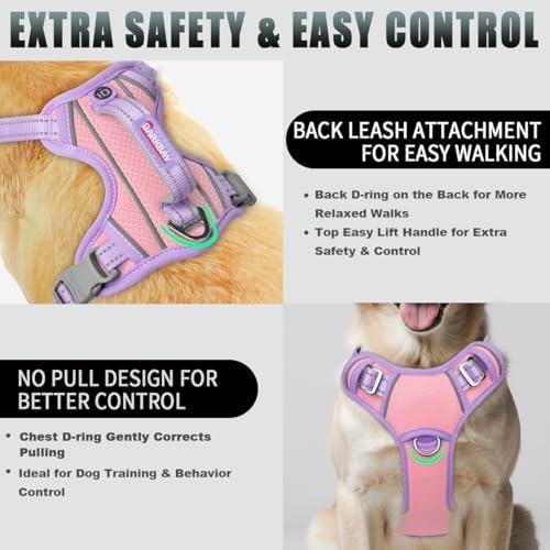 BARKBAY Dog Harness for Medium Sized Dog No Pull Dog Vest ID Tag Pocket - Image 3