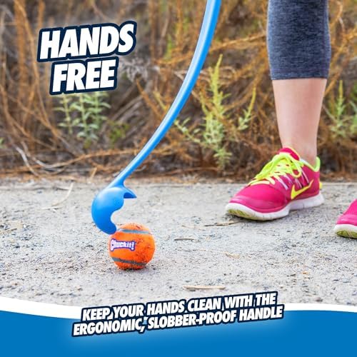 Chuckit! Dog Ball Launcher 12M Sport with 12" Handle Length for Medium 2.5" Dog Balls for Dogs 20-60 lb, Plastic Pet Fetch Ball Thrower, Perfect to Kids, Made in USA, Blue, 12in (Pack of 12) - Image 4