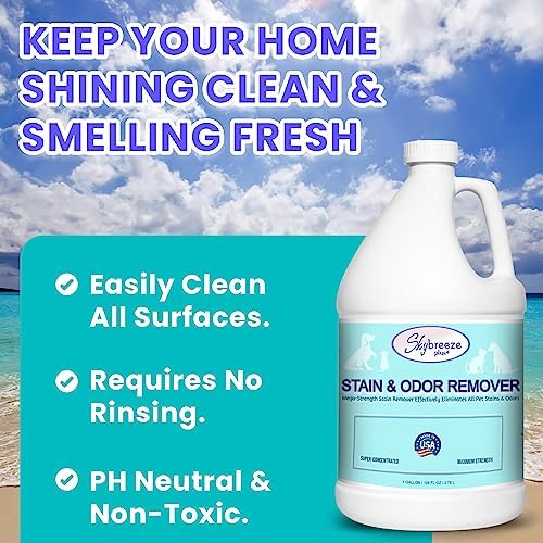 Pet Stain Odor eliminator - Super-concentrated Enzyme cleaner - Sky breeze plus - Extra Strong Odor and stain remover - Best Remover for Cat and Dog Pee All Purpose Cleaner and Deodorizer 1 gallon - Image 2