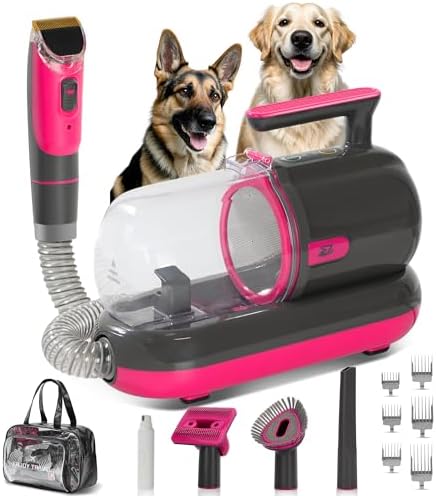Dog Grooming Vacuum Kit, 1.2L, Dyson-Style Gray by S7