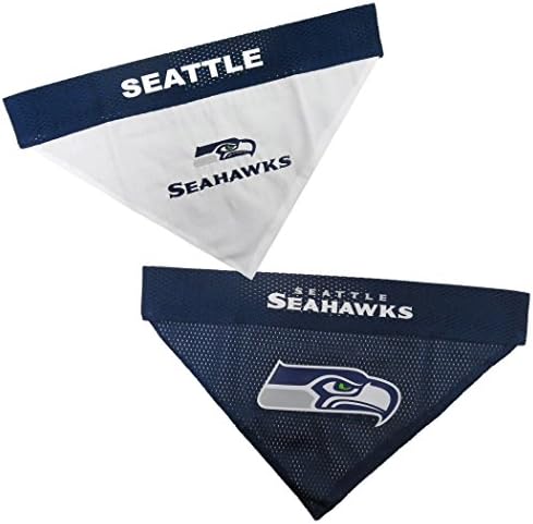 Pets First NFL Seattle Seahawks Reversible Bandana Size XX-Large for Dogs & Cats. 2 Sided Sports Bandana, Premium Embroidery Team Logo, Many NFL Teams Available by PETSFIRST