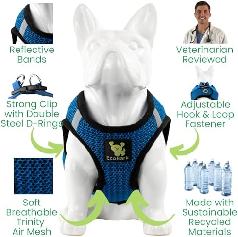 EcoBark Step in Dog Harness, Reflective Soft Ultra Padded Mesh Pet Vest - Image 3