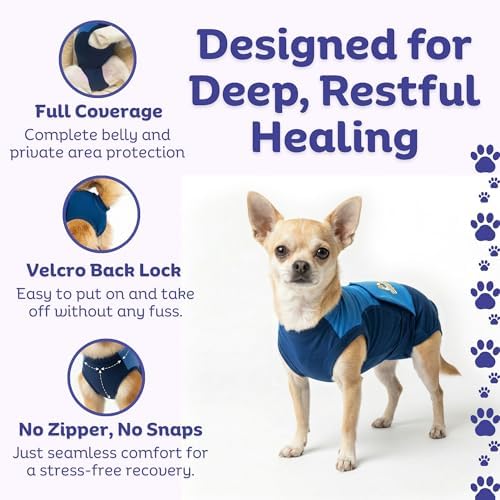 Surgi Snuggly Dog Surgery Recovery Suit, Cone Alternative, Spay/Neuter XS - Image 3