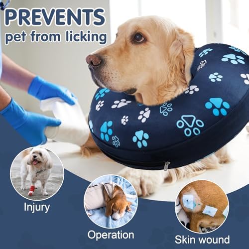BEAUTYZOO Dog Cone Collar Alternative After Surgery,Pet Neck Donut E-Collar - Image 4