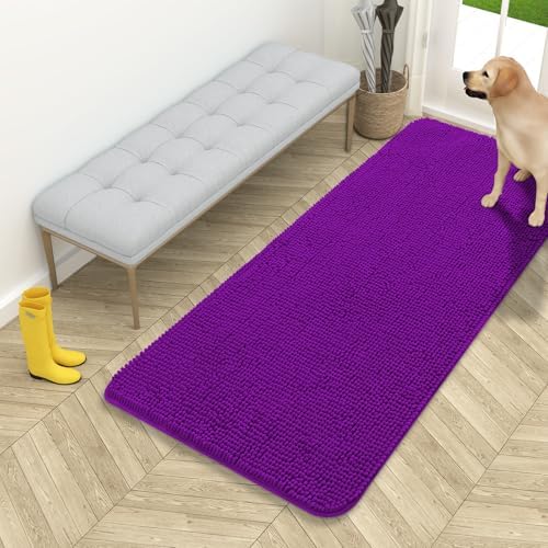 OLANLY Dog Door Mat for Muddy Paws 54x24, Super Absorbent Chenille Mud Mat by OLANLY