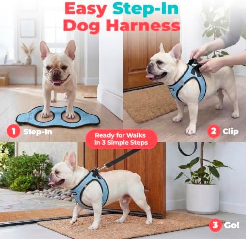 Voyager Step-in Air Dog Vest Harness - Baby Blue/Black Trim, XX-Small - Image 3