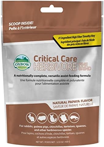 Oxbow Critical Care Herbivore Fine Grind, Rabbit & Guinea Pig, Papaya, 100g by OxbowAnimalHealth