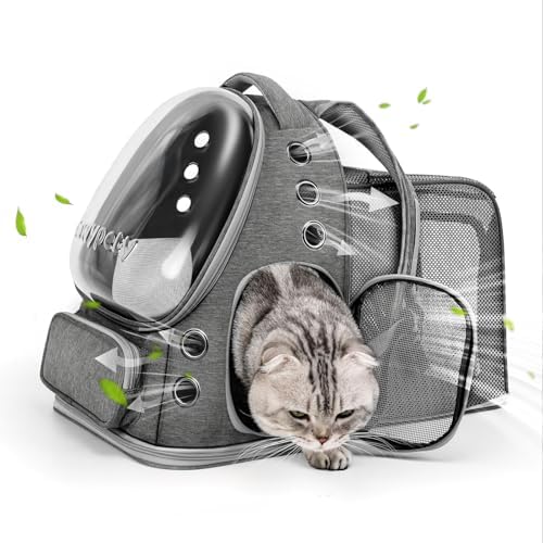 Cawypety Expandable Cat Backpack Large Space Cat Bubble Backpack Carrier by Cawypety
