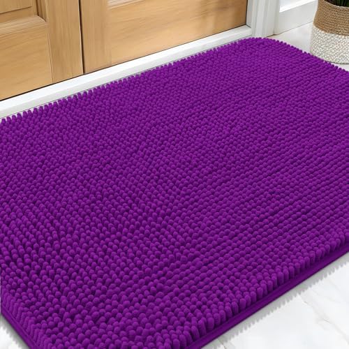 OLANLY Dog Door Mat for Muddy Paws 32x20, Super Absorbent Chenille Mud Mat by OLANLY