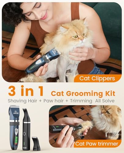 oneisall Cat Clippers and Paw Trimmer 3 in 1 Cat Grooming Kit - Image 2