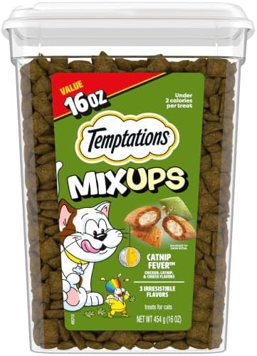 Temptations MixUps Crunchy and Soft Cat Treats, Catnip Fever, 16 oz by Temptations