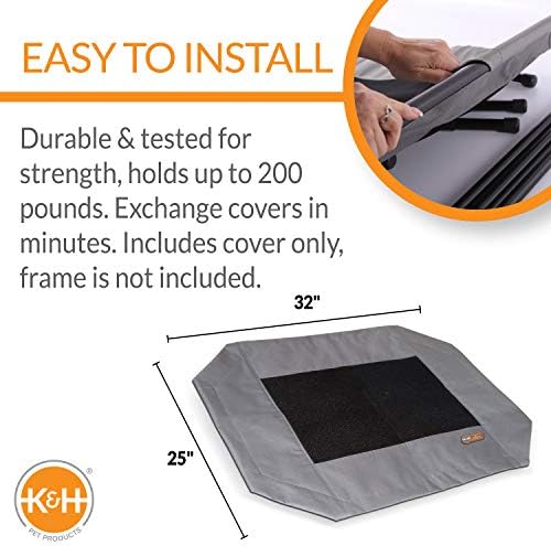 K&H Outdoor Elevated Dog Bed Pet Cot Replacement Cover, Medium 32x25in (Pack of 6) - Image 2
