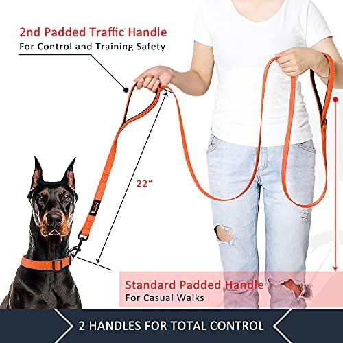 Plutus Pet Double Handle Dog Leash, 6 FT Long, for Medium Large Dogs - Image 2