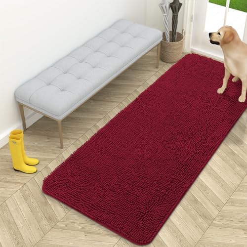 OLANLY Dog Door Mat for Muddy Paws 59x24, Super Absorbent Chenille Mud Mat by OLANLY