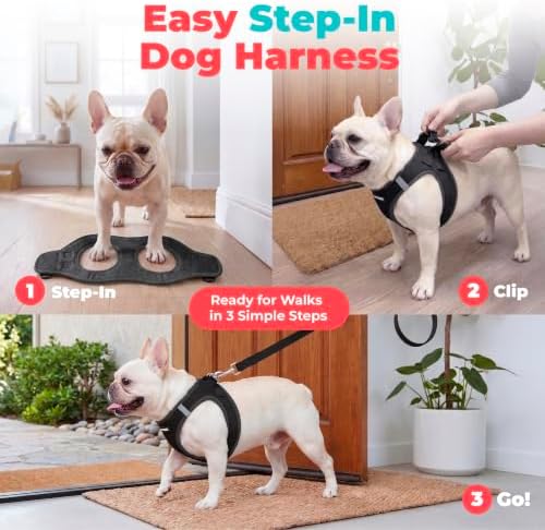 Voyager Step-in Air Dog Vest Harness - Black, Large - Image 3