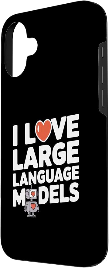 iPhone 16 Plus Funny Robot AI Lover I love large language models LLMs Case - Image 2