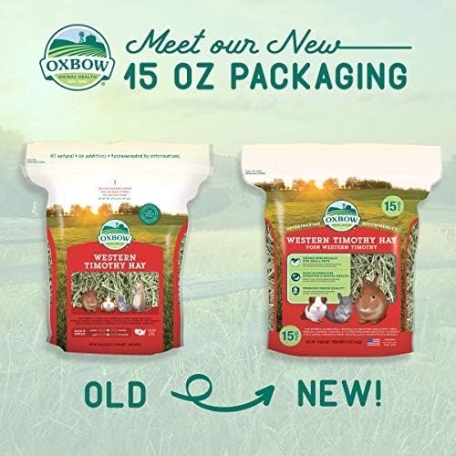 Oxbow Timothy Hay, Rabbit & Guinea Pig Hay, High Fiber for Digestive Health, Grown in the USA, Veterinarian Recommended Small Pet Supplies, for Rabbits, Guinea Pigs, & Chinchillas, 15 oz. (Pack of 2) - Image 3
