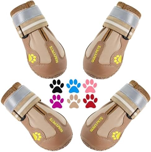 QUMY Dog Shoes for Hot Pavement, Dog Snow Boots & Paw Protectors for Winter by QUMY