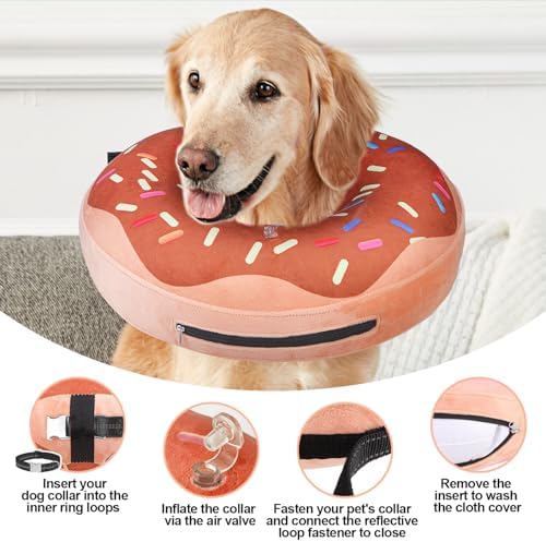 BEAUTYZOO Dog Cone Collar Alternative After Surgery,Pet Neck Donut E‑Collar - Image 6