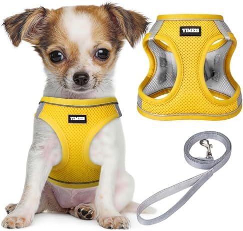 No Pull Dog Puppy Harness and Leash Set Reflective Mesh Vest X-Small by YIMEIS