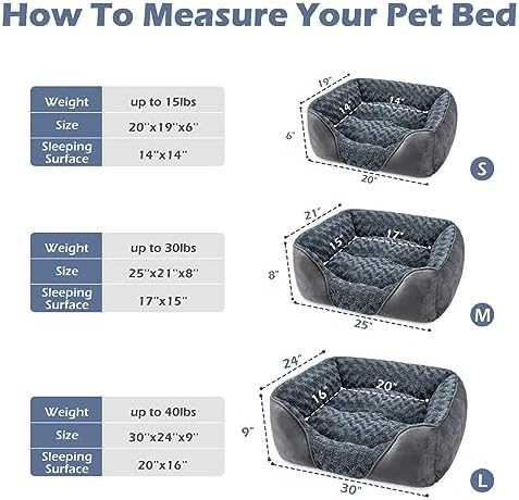 INVENHO Dog Bed Medium Size Dog, Orthopedic Warming Soft Calming Sleeping Puppy Bed Durable Pet Bed with Anti-Slip Bottom - Image 3