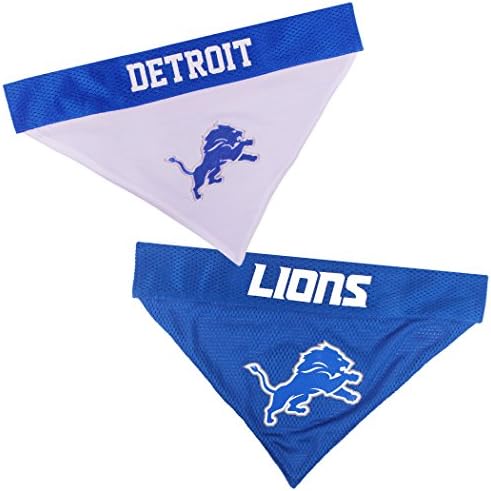 Pets First NFL Detroit Lions Reversible Bandana Size XX-Large for Dogs & Cats. 2 Sided Sports Bandana, Premium Embroidery Team Logo, Many NFL Teams Available by PETSFIRST