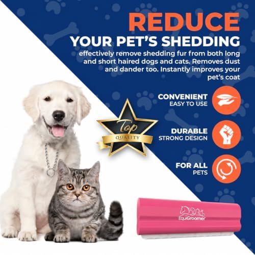 EquiGroomer 5-Inch Undercoat Deshedding Brush for Dogs & Cats, Pink - Image 5