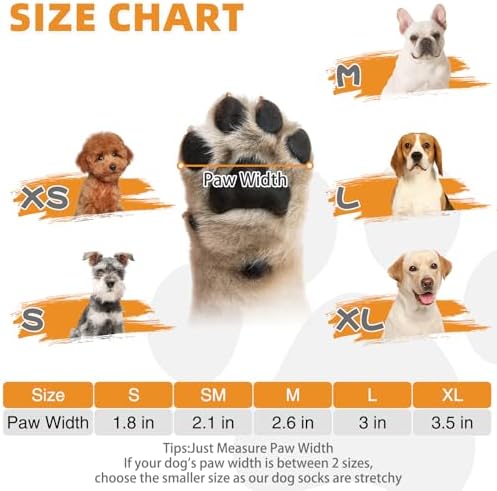 KOOLTAIL Anti Slip Dog Socks to Prevent Licking Paws,Dog Shoes for Hot Pavement, Reflective Traction Control Booties, Dogs Boots & Paw Protector for Hardwood Floors Small Medium Large Senior Dogs - Image 2
